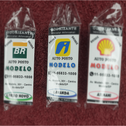 250 - Odorizador Veicular "CARRO NOVO" - Frasco 20 ml Personalizado - COM TAG