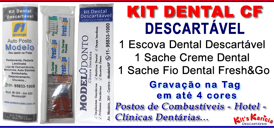 kit dental pocket viagem com fio dental